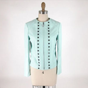 Carlisle Mint Green Leather Jacket
